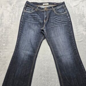 Vigold Bootcut Jeans Womens 17 Dark Wash Stretch Denim VGD-P4306T‎ Double Button